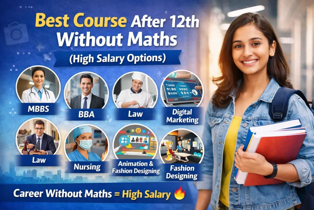 Best course after 12th without maths high salary career options
