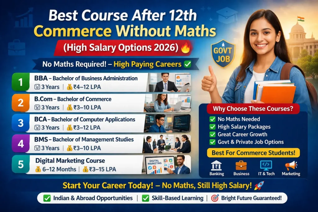 courses after 12th science without NEET