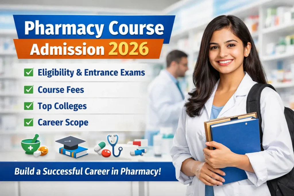 Pharmacy Course Admission 2026 in India - B.Pharm and D.Pharm eligibility fees and career scope